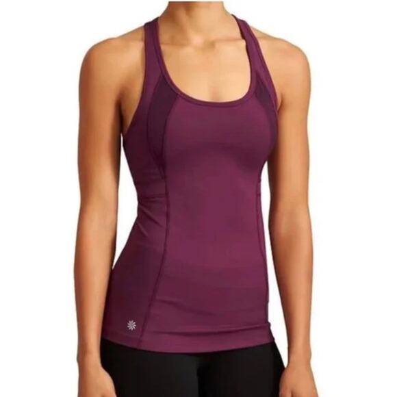 Athleta T Strap Plum Stunner Top Size XS Burgundy - Picture 1 of 8